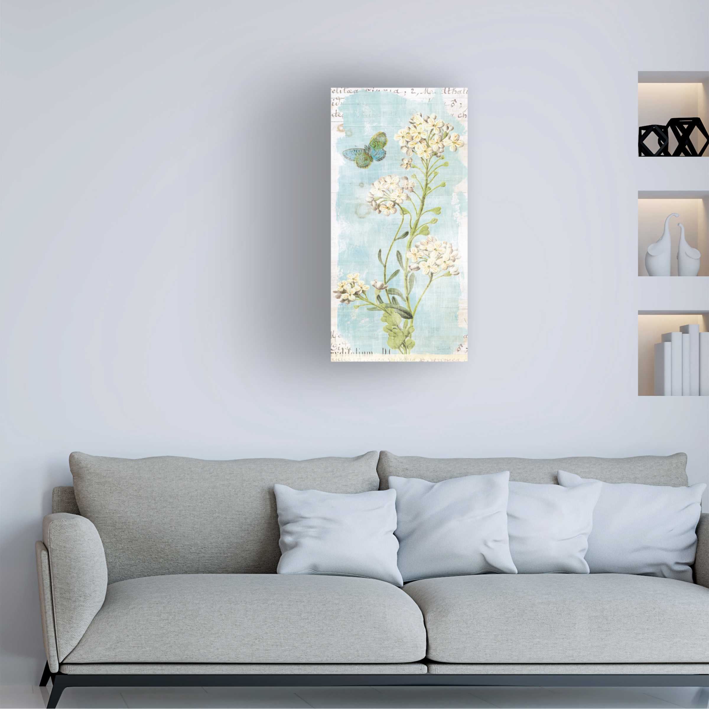Trademark Fine Art 'Botany Blue III' Canvas Art by Sue Schlabach