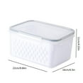 thumbnail image 3 of Food Grade Plastic Food Storage Containers with Airtight Lid & Colander, Fruit and Vegetable Storage for Refrigerator, Lettuce Keepers, Salad Berry Containers, 3 of 5