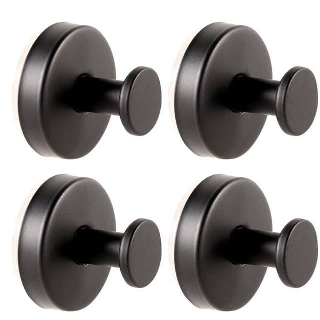 Gancho para Ropa con Ventosa de Acero Inoxidable, Gancho para Toallas de Baño y Cocina, Sin Perforaciones, con Ventosa Sin Costuras, Color Negro