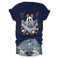 thumbnail image 4 of TTUHYWXI Halloween Shirts Women 2025,Cute Spooky Season Fall Graphic Funny Tees Ghost Print Costume T-Shirt Tops (Navy, M), 4 of 5