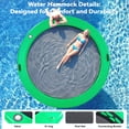 thumbnail image 4 of Bezliving 8FT Sunchill Round Inflatable Float Ring for Adults, Heavy Duty Hammock Pool Lounger with Pump, for Lake, Ocean & Pool, 4 of 7