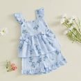 thumbnail image 3 of Toddler Baby Girl Outfits Solid Summer Clothes Cute Sleeveless Tank Tops With Bow And Ruffled Shorts 2Pcs Outfits Set Kaprioy Toddler Girl Clothes 18 24 Months 2T 3T 4T, 3 of 5