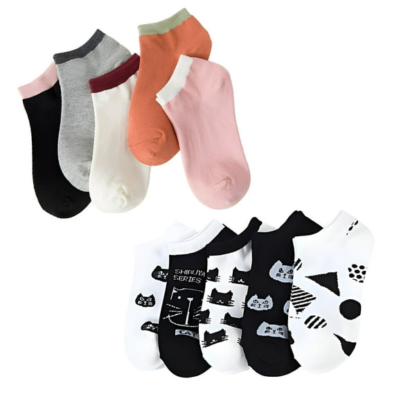 TELOLY 20Pairs Ankle Socks for Women,Cotton Womens Socks Size 7-9,Ankle Socks