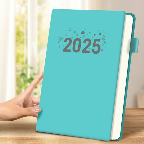 Fiudx Planificador 2025, Elegante Organizador de Tapa Dura, Agenda Diaria de Papel Grueso, Pestañas Mensuales para Facilitar La Planificación, Uso En Oficina y Escuela, Perfecto para Establecer Objet