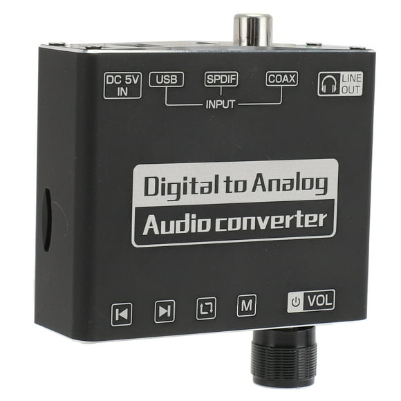 Digital To Analog Converter, Plug and Play Coaxial Sound Converter Stable Connection 5.1 for Phone for TV for Computer