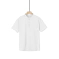 thumbnail image 6 of Men's Big and Tall Henley T-Shirts, Short Sleeve Pocket Waffle Knit Loose Fit Shirt Summer Oversized Button Tee Big and Tall Size S-3XL White, 6 of 9