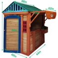 thumbnail image 4 of DFENGDF Wooden Outdoor Playhouse, 4-in-1 Game House, 61.4" L x 45.98" W x 64.17" H, 4 of 8