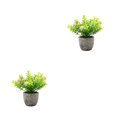 thumbnail image 3 of kurtrusly Realistic Artificial Succulent Low Maintenance Elegant Easy To Clean Artificial Money Tree In Pot pink babysbreath 2Set, 3 of 6