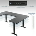 thumbnail image 5 of VIVO Black U-Shaped 83" x 60" Height Adjustable 4-Leg Electric Standing Desk, 5 of 8
