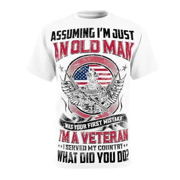 I am A Veteran Unisex AOP Cut & Sew Tee S-5XL
