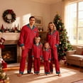 thumbnail image 5 of QTSHPN Family Christmas Pajamas Long Sleeve Matching Holiday Cozy Home Loungewear Outfit Festive Nightwear Attire Pajamas, 5 of 5