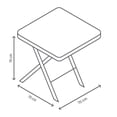 thumbnail image 4 of Naterial Set de Comedor: Mesa + 2 Sillas Plegables con Descansabrazos de Acero Aptas para Exterior, Modelo Emys, 4 of 5
