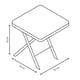 thumbnail image 4 of Naterial Set de Comedor: Mesa + 2 Sillas Plegables con Descansabrazos de Acero Aptas para Exterior, Modelo Emys, 4 of 5