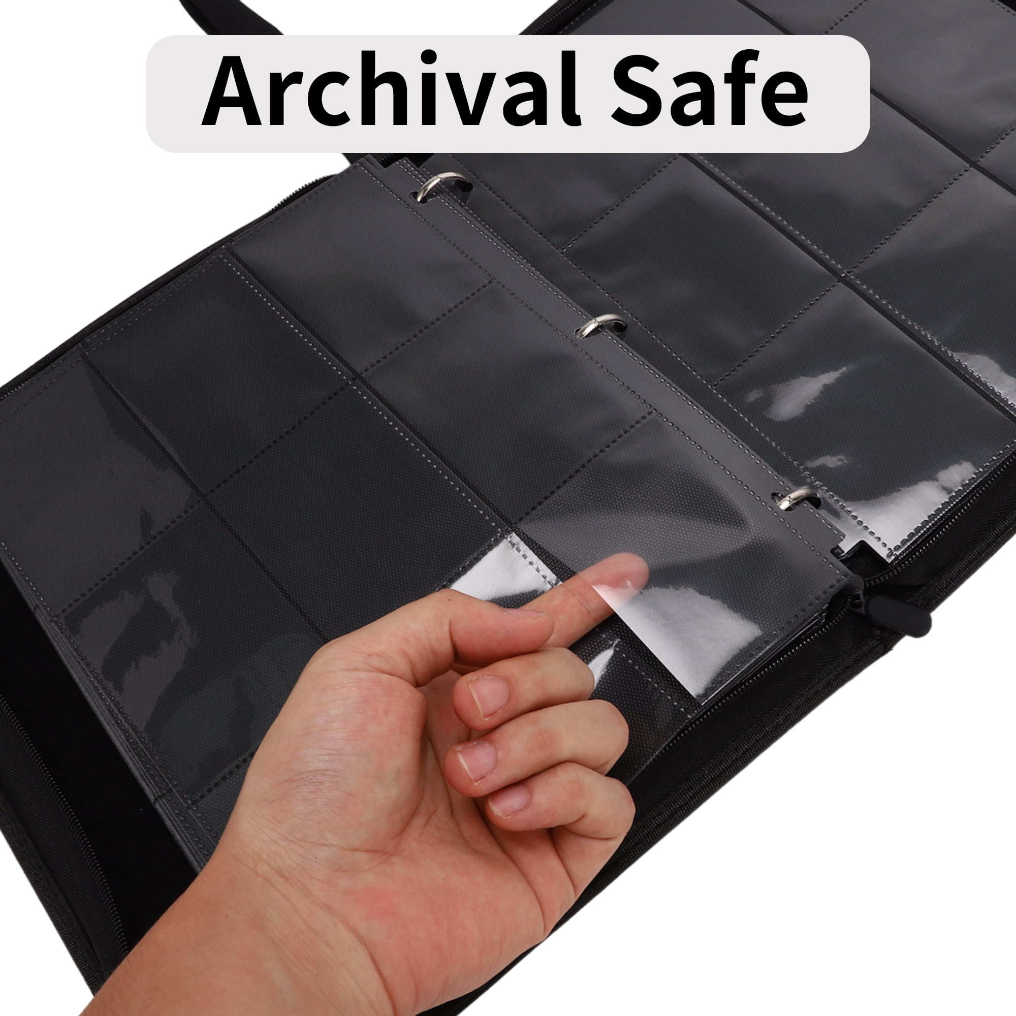 Unique Bargains 9 Pockets Card Binder 720 Sleeves Trading Card Zipper Album Holder