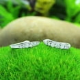 thumbnail image 5 of AFFY 0.40CT Moissanite Diamond Huggie Hoop Earrings in 14K White Gold over Sterling Silver for Women, 5 of 5