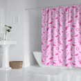 thumbnail image 2 of Pink Breast Cancer Awareness Pattern Shower Curtain 72"x84" ,Bathroom Decorative Shower Curtains Set with 12 Hooks,Modern Waterproof Washable Shower Curtain, 2 of 6