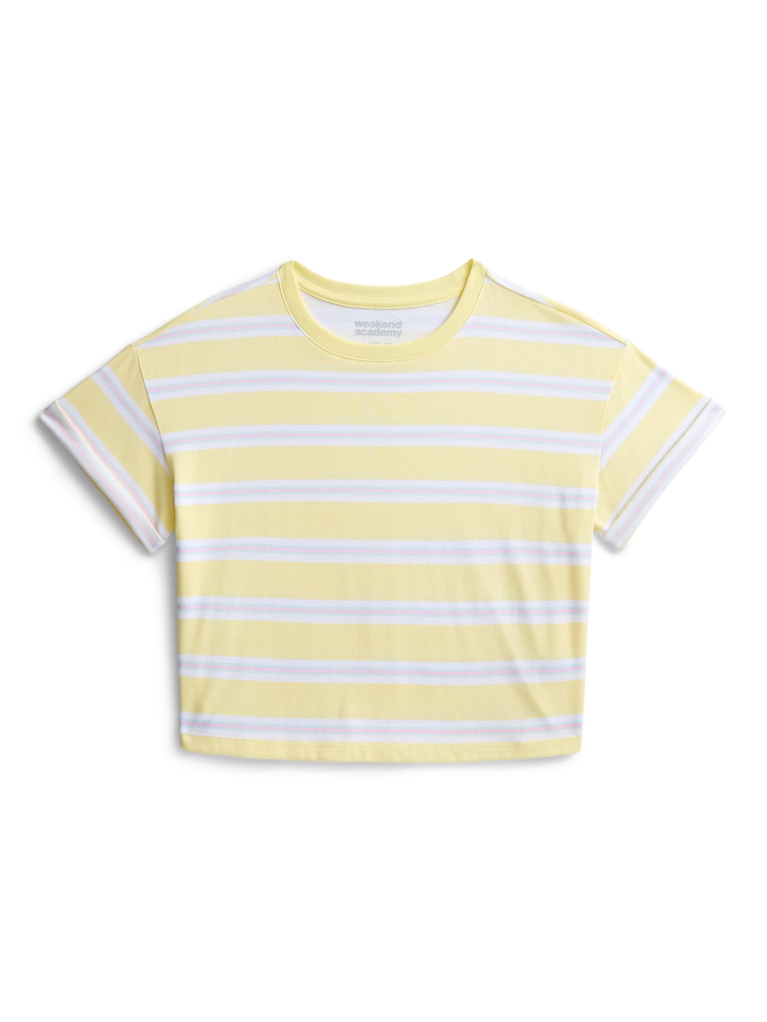 Weekend Academy Girls Stripe Boxy Tee, Sizes 4-18