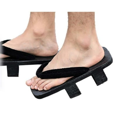 

Panda Superstore PL-CLO2229583011-KELLY01167-RP Mens Japanese Traditional Wooden Clogs Geta Wide Sole Flip Flops Sandals Multi Color - No.7
