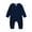 Deep Blue, variant on Bellafa Baby Boys Girls Footed Pajamas Cotton Long Sleeve Snap-up Romper Jumpsuit Sleep and Play One-Piece