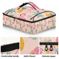 thumbnail image 2 of Iauyy Casserole Carrier for Hot Food Insulated Casserole Travel Carry Bag with Lid Food Warmer Bag for Party/Picnic,Cartoon Flamingo, 2 of 7