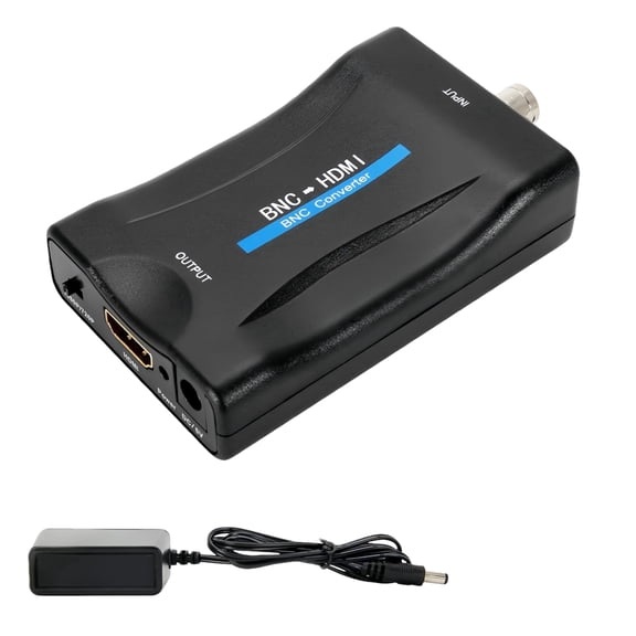 BNC to HDMI converter adapter (female), coaxial to HDMI connector, composite video and audio 1080P high-definition output, HDCP compliant, suitable for security cameras, DVRs, CVRs to HDTV adapters,