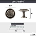 thumbnail image 4 of Antique Iron Kitchen Cabinet Knobs - 1 1/4 Inch Round Drawer Handles - 10 Pack of Kitchen Cabinet Hardware, 4 of 7