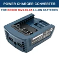thumbnail image 4 of Adapter Converter Dual 5V USB Charger For Bosch 18V Li-ion Battery 12V DC port, 4 of 5