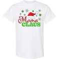 thumbnail image 3 of Inktastic Mama Claus with Christmas Santa Hat and Snowflakes T-Shirt, 3 of 5