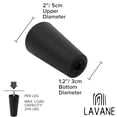 thumbnail image 3 of LAVANE 4 inch / 10cm Plastic Furniture Legs, Set of 4 Mid Century Modern Round Replacement Couch Feet with Pre-Drilled M8 5/16 Inch Bolt & Mounting Plate for Sofa Couch Cabinet Ottoman, 3 of 6