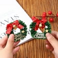 thumbnail image 4 of 10PCS Mini Christmas Wreath Ornaments, Artificial Christmas Wreath with Bows and Bells Christmas Mini Wreaths for Crafts Christmas Holiday, 4 of 5