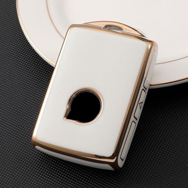 SPRING TPU Car Remote Key Fob Case Cover For Volvo S60 S90 V90 XC40 XC60 XC90 Key Protective Shell Premium Appearance White