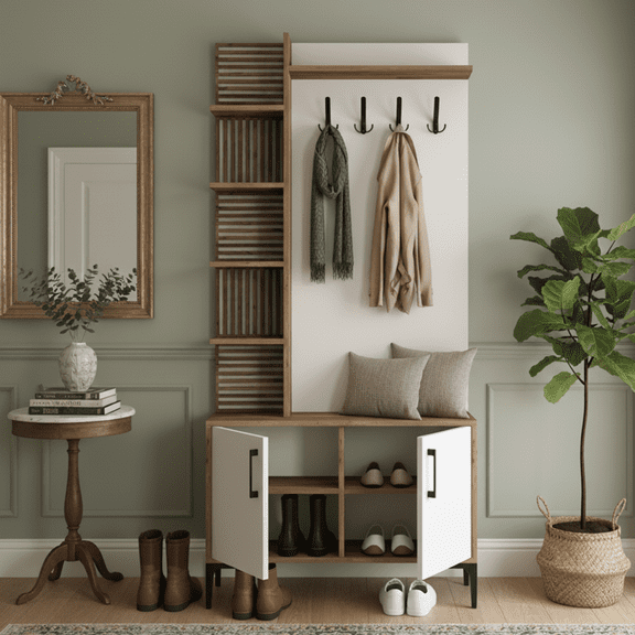 35.4'' Wide Hall Tree With Shoe Storage