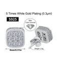 thumbnail image 2 of SeekLGT Stud Earrings for Men Real Gold Plated Iced Out Earrings 5A Cubic Zirconia 925 Sterling Silver Studs Brilliant Hip Hop Jewelry, 2 of 2