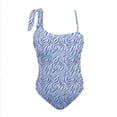thumbnail image 1 of Traje de Baño Op para Mujer con Detalle de Moño en Hombro Azul Talla M, 1 of 4