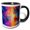 Black/White, variant on 3drose, Colorful Fusion Abstract, 15oz Mug