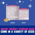 thumbnail image 6 of Ziploc® Brand Holiday Storage Gallon Bags, 19 Count, Reusable, Easy Open Tabs, Secure Double Zipper, Non-Slip Texture, Limited Edition, Festive Holiday Designs, 6 of 13