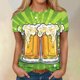 thumbnail image 1 of Fiudx Ofertas Flash Del Día Solo En Línea Blusa de Manga Corta con Estampado de Moda para Mujer, Camiseta con Cuello Redondo, Tops Informales, 1 of 5