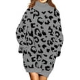 thumbnail image 1 of LAICAIW Robe Chandail Longue Ample à Col Roulé Oversize pour Femmes, 1 of 6