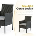 thumbnail image 5 of Set of 4 Patio Chairs Outdoor Wicker / Rattan Dining Chairs Black, 5 of 7