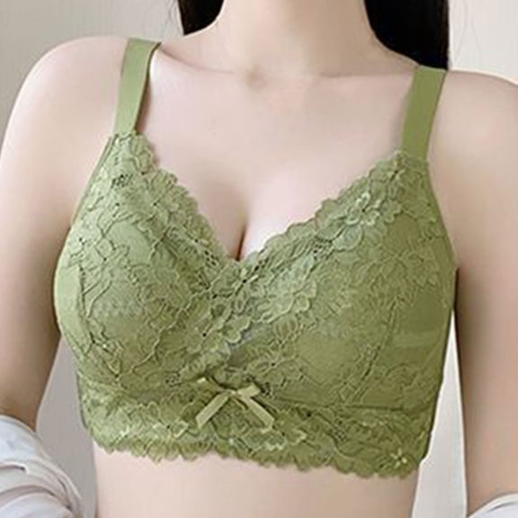 Maplenight Bralettes for Women No Underwire Full-Coverage Mesh Bra with Stay-in-Place Straps,Comfy Everyday Bras