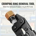 thumbnail image 4 of VEVOR PEX Pipe Crimping Tool Kit, Pro Press Crimper for 3/8", 1/2", 3/4" Crimp Rings, with 3 Jaw Dies, PEX Tubing Cutter, Go/No-Go Gauge, Copper Ring Removal Tool, Meets ASTM F1807 Standards, 4 of 9