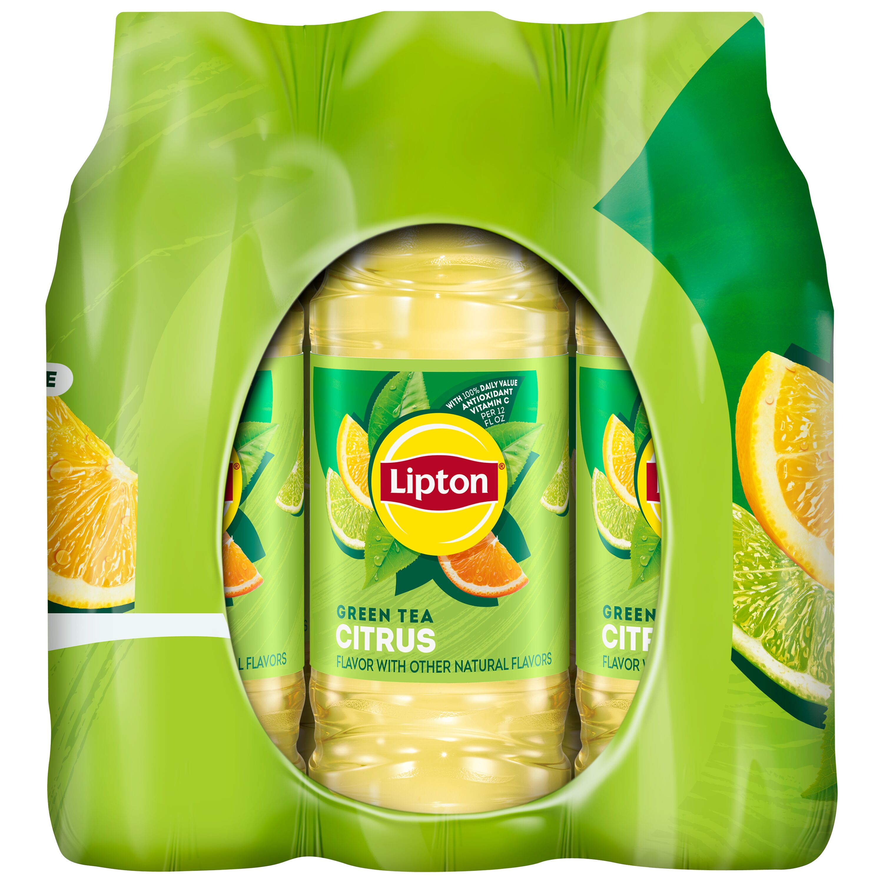 Lipton Iced Green Tea, Citrus Bottled Tea Drink, 16.9 oz, 12 Bottles - image 4 of 7