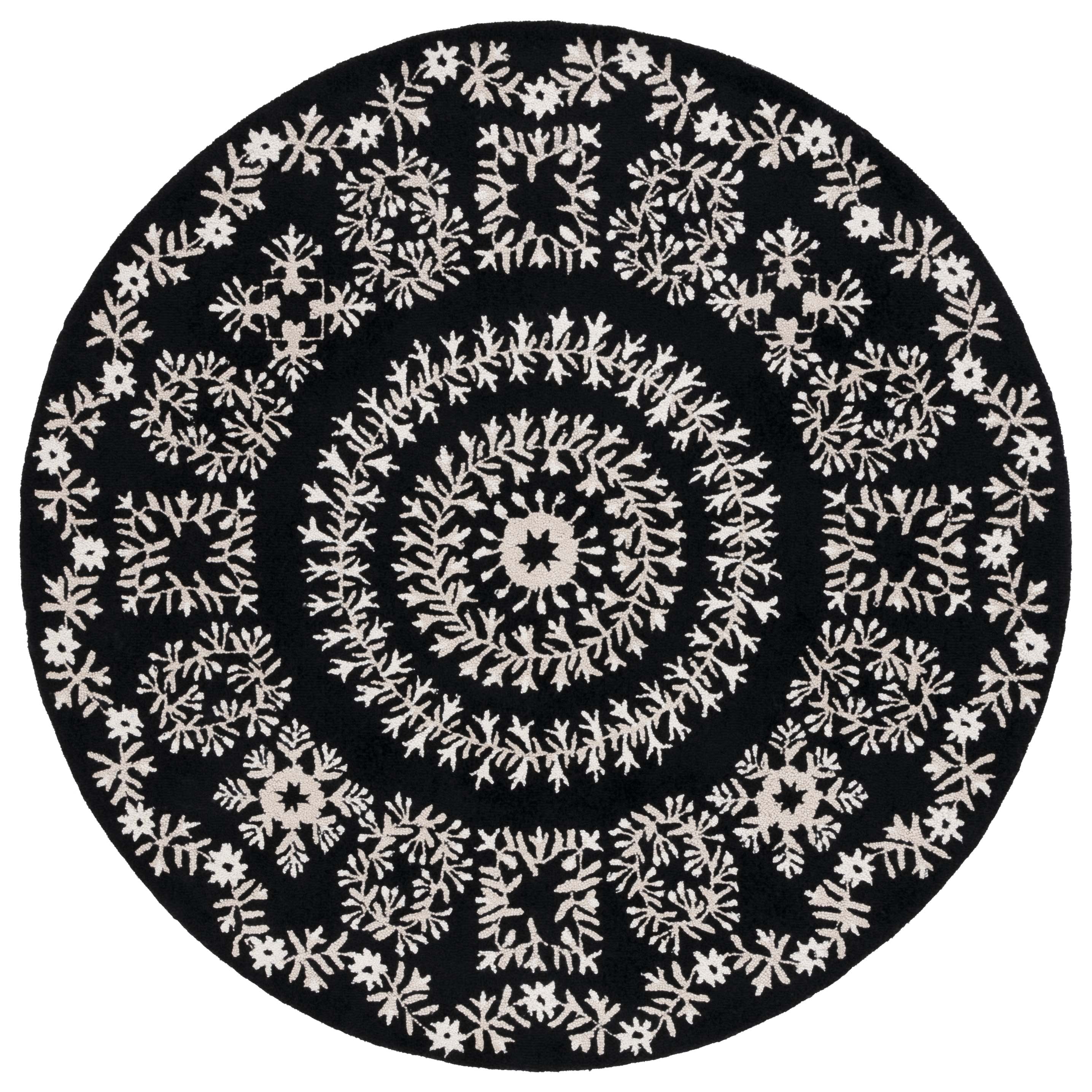 Safavieh Empire Janetta Medallion Area Rug, Black/Ivory, 6' x 6' Round