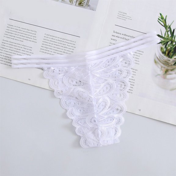 "Aayomet Boxers For Women Womes Lace Underwear Panties Soft SeamlessTrim Briefs Hipster Panties For Ladies,White XL"