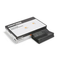 Staples Coastwide Professional 40-45 Gallon Trash Bag 40" x 48" Low Density 1.5 mil Black 50