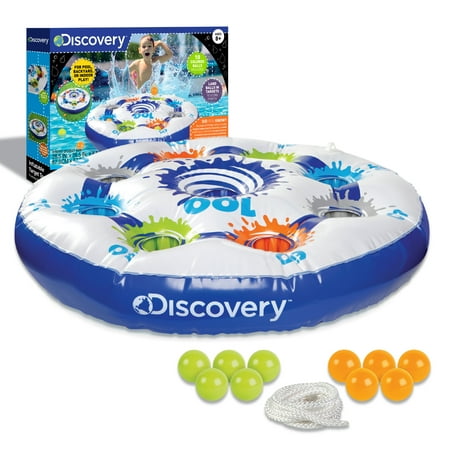 Discovery Kids Inflatable Target Toss with 10 Balls and Tether Rope, for Children Ages 8+, Blue