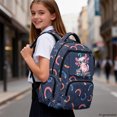 thumbnail image 6 of HELLHERO Axolotl 17 Inch Book Bags with Water Repellent Fabric, Durable Ventilated Padded Backpack for Back to School High School and Hiking, 6 of 7
