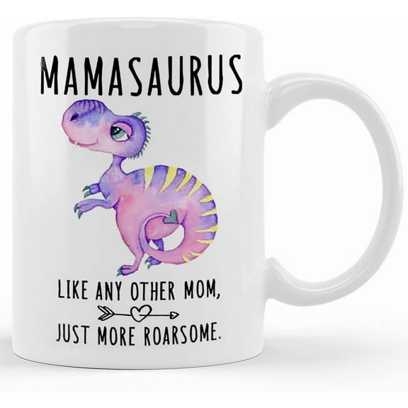 Gift For Mom Coffee Mug Cute Mother’s Day Mamasaurus Birthday Present Idea For Her Favorite Son Daughter Dinosaur Custom Mug Handmade, Ceramic Novelty Coffee Mugs 11oz, 15oz Mug, Tea Cup