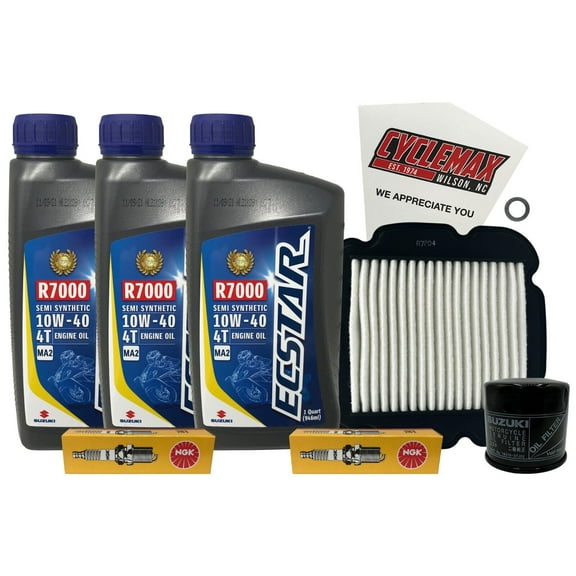 Cyclemax Semi-Synthetic Tune Up Kit w/ Spark Plugs fits 2004-2006 Suzuki DL-650