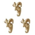 thumbnail image 4 of Colgador de pared Billuyoard cabeza de animal 3D resina color oro, 4 of 6